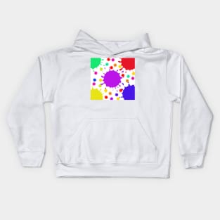 COLORFUL WATERCOLOR SPLATTER PATTERN BACKGROUND Kids Hoodie